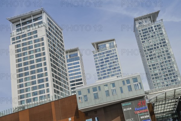 Residential towers, skyscrapers, residential buildings Kalasatama Centre, Helsinki, Finland