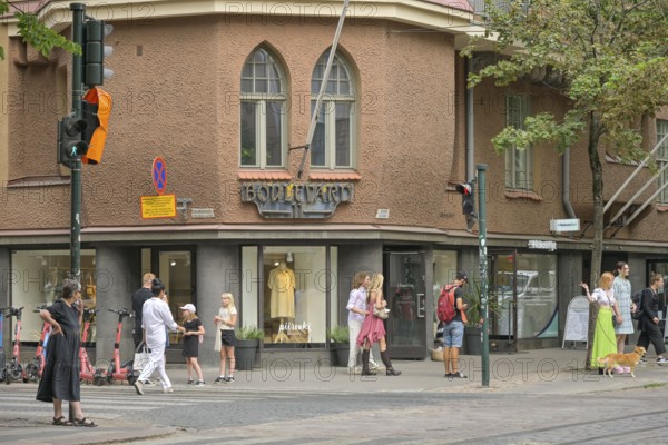 Street scene, boutique, Bulevardi, boulevard, Helsinki, Finland