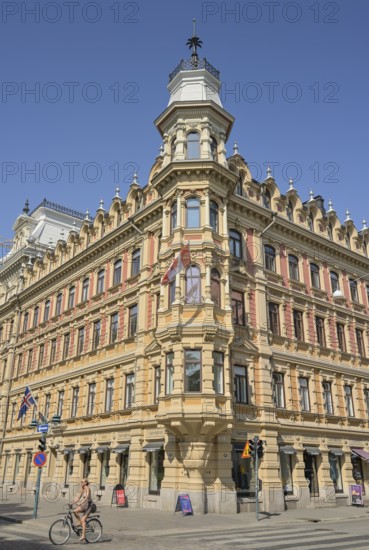 Old building, magnificent building, residential building, Pohjoisesplanadi/Fabianinkatu, Old Town, Helsinki, Finland