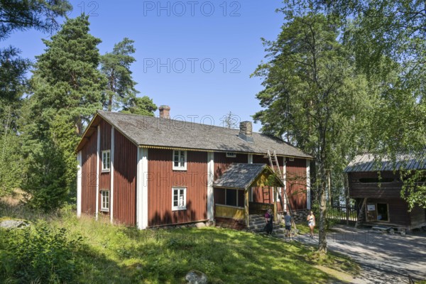 Old wooden house, farmhouse, Seurasaari open-air museum, Seurasaaren ulkomuseo, Helsinki, Finland