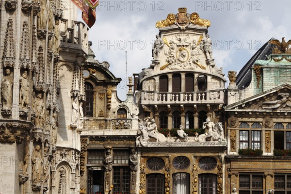 Baroque guild houses on Grand Place, Brussels, Belgium