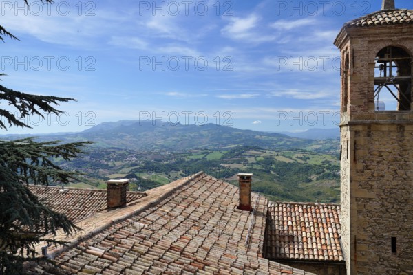 View of the countryside, San Marino, Republic of San Marino, Italy