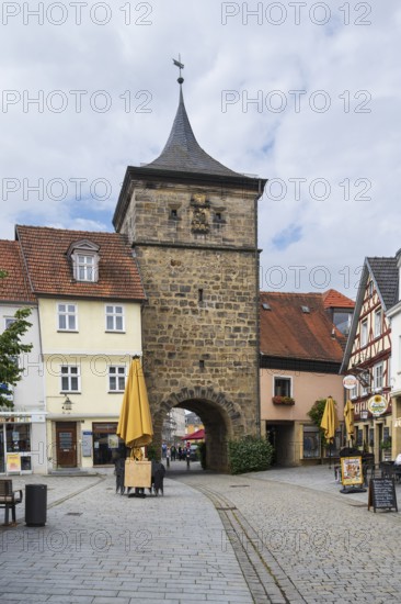 Unteres Tor, Bamberger Tor, pedestrian zone, Innere Bamberger Straße, Deutsche Korbstadt, Lichtenfels, Upper Franconia, Bavaria, Germany
