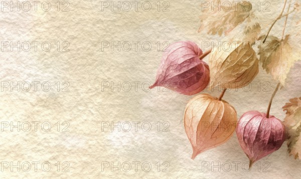 A close up of a bunch of pink and orange flowers. The flowers are arranged in a way that they look like they are hanging from a branch. AI generated