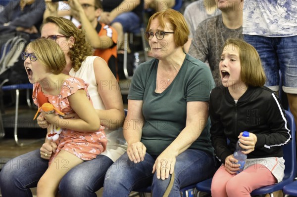 WROCLAW, POLAND - JULY 29, 2017: Ju-Jitsu Fighting tournament during the The World Games 2017. Supporters from Netherlands during the fight