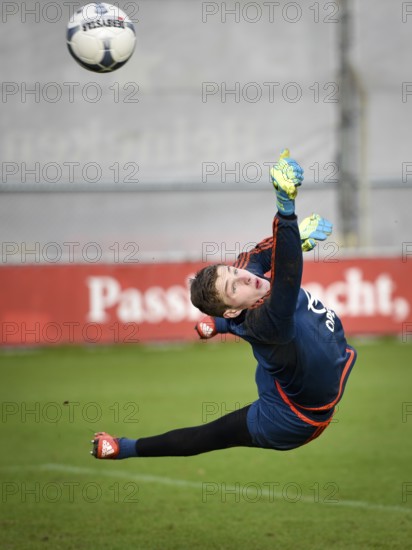 ROTTERDAM, NETHERLANDS - JANUARY 20, 2016: Polish goalkeeper Kamil Miazek during the training