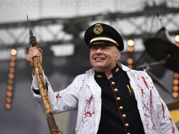 WROCLAW, POLAND - AUGUST 29, 2016: Arkadiusz Letkiewicz from band Hunter during festival wROCK for freedom