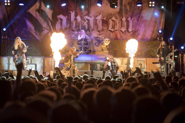 WROCLAW, POLAND - AUGUST 29, 2016: Concert Sabaton during festival wROCK for freedom