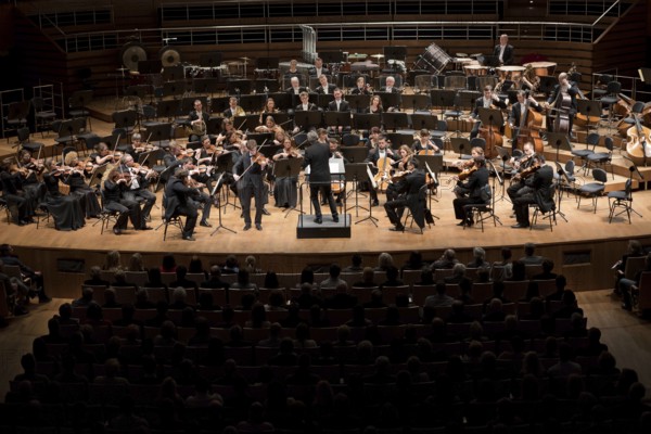 Wroclaw, Poland. 15th January, 2016. Opening weekend Wroclaw European Capital of Culture in 2016. Concert the Symphony Orchestra of the National Forum of Music under the baton Ernst Kovacic project Beautiful Mind - Mercouri / Xenakis