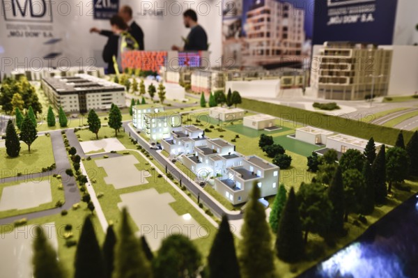 WROCLAW, POLAND - FEBRUARY 4, 2017: The fifth edition of Housing Fair New House New Flat. Miniature of houses