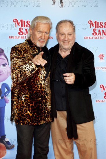 Johnny Logan and Harold Faltermeyer at a special screening of MISSION SANTA - AN ELF SAVES CHRISTMAS at the Kulturbrauerei in Berlin on 25.10.2025