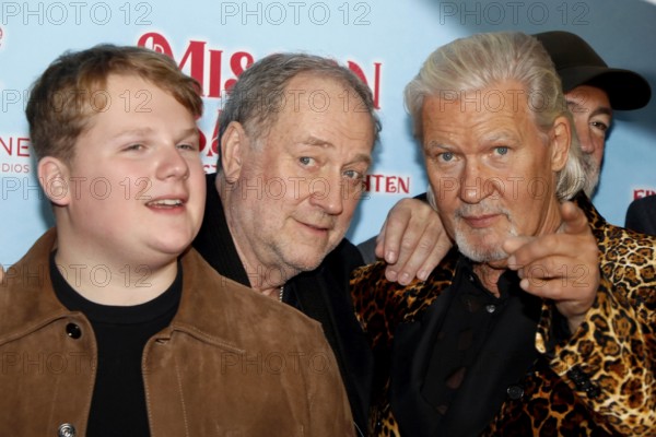 Julius Weckauf, Harold Faltermeyer and Johnny Logan at a special screening of MISSION SANTA - AN ELF SAVES CHRISTMAS at the Kulturbrauerei in Berlin on 25.10.2025