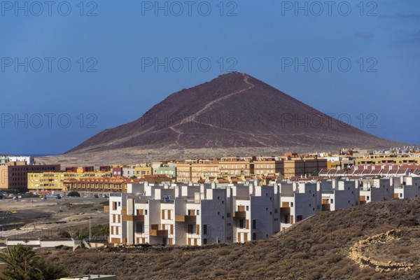 Montana Roja mountain on Tenerife coast near El Medano, Canary Islands, Spain, sunny summer day Tenerife, Spain