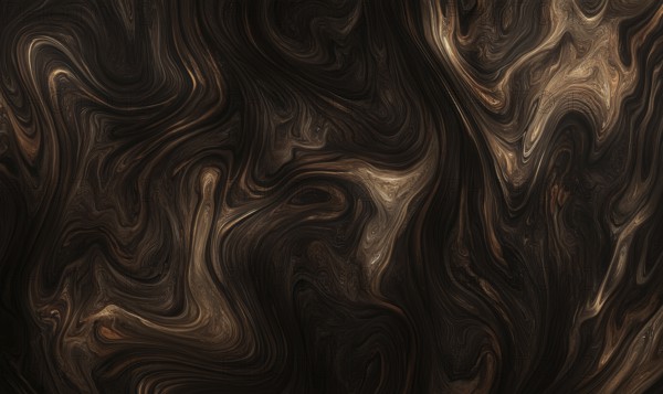 Abstract swirling pattern in earthy brown tones resembling wood grain AI generated