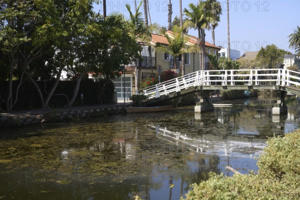 Venice is a district in western Los Angeles that is known for its Venice-based canals. Los Angeles, California, USA