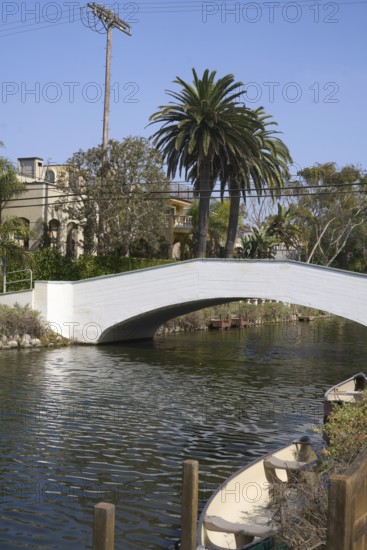 Venice is a district in western Los Angeles that is known for its Venice-based canals. Los Angeles, California, USA
