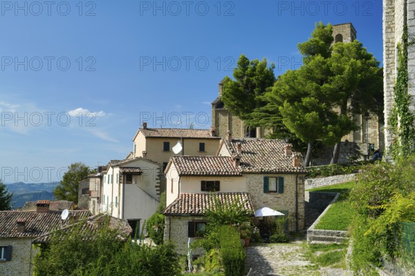 City view, Torre Civica, San Leo, Emilia-Romagna, Italy