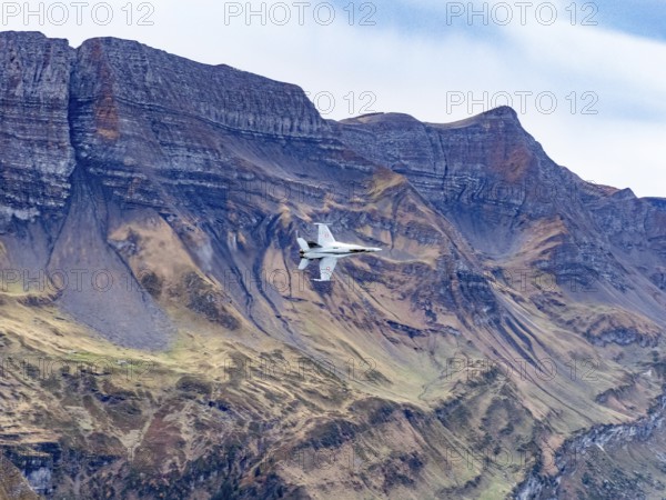 Axalp, Switzerland, airshow, demonstration, air force, army, military, Alps, mountains, F-18, Hornet, jet aircraft, fighter, interceptor
