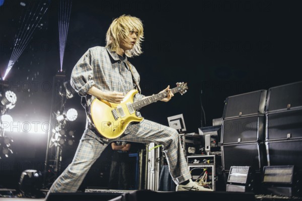 Guitarist Toru Yamashita from One Ok Rock live on Detox European Tour 2025 in Berlin's Max-Schmeling-Halle on 24.10.2025