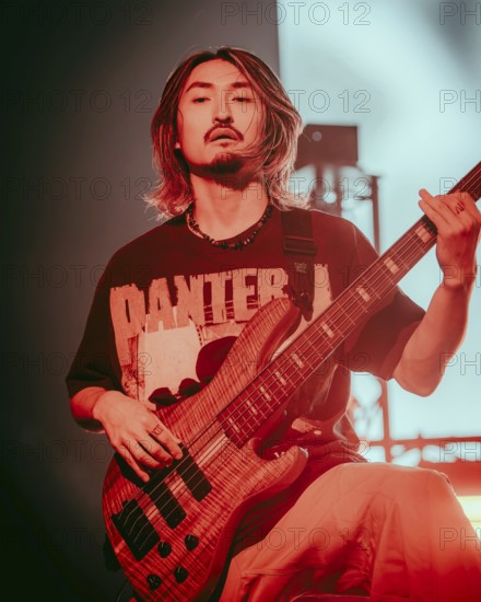 Bass player Ryota Kohama from One Ok Rock live on Detox European Tour 2025 in Berlin's Max-Schmeling-Halle on 24.10.2025