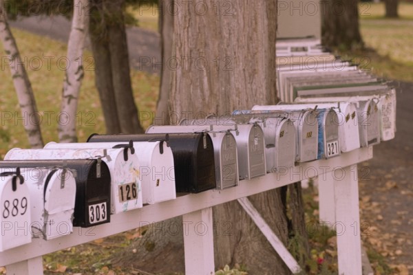 Mailboxes in North Hero, VT. Lake Champlaine Islands
