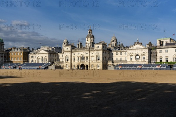 London, United Kingdom - 14 May 2025: A wide view of the iconic Horse Guards parade in London's city center