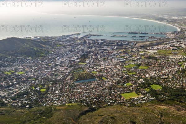 View of Cape Town from Table Mountain, Cape Town, Western Cape, Republic of South Africa