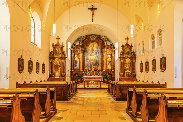 St. Michael's Church with the main altar, Michaeler Platz, near the Hofburg Imperial Palace, Vienna, Austria