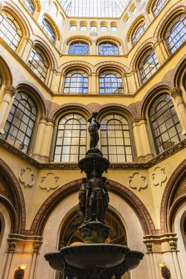 Donaunixen fountain in Palais Ferstel, Vienna, Austria