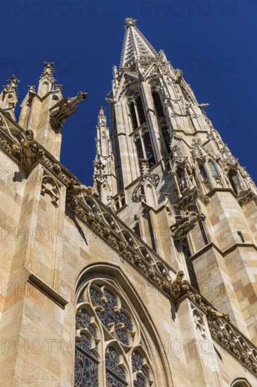 Church tower of the neo-gothic votive church, Vienna, Austria