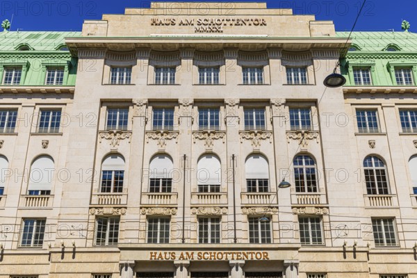 Historic façade of Haus am Schottentor, Vienna, Austria