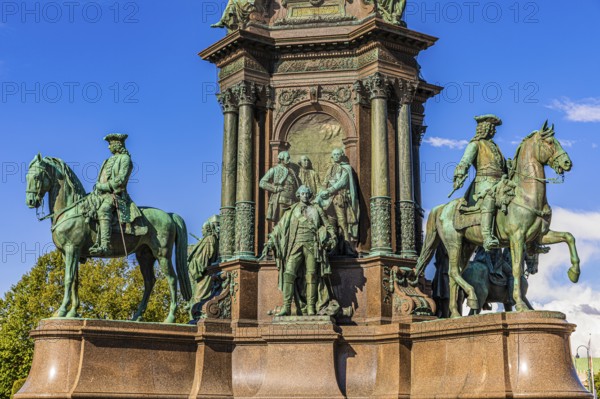 Equestrian statues on the Maria Theresia Memorial on Maria Theresien-Platz, Vienna, Austria