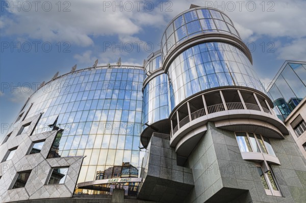 Glass façade of the Haas House on Stephansplatz, Vienna, Austria