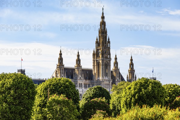 The town hall with its neo-gothic façade, Vienna, Austria