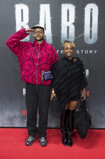 Yannick Niang and Tsellot Melesse at the premiere of the Netflix film Babo at the Astor Film Lounge Berlin on 24.10.2025