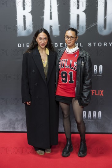 Melissa Khalaj and Taneshia Abt at the premiere of the Netflix film Babo at the Astor Film Lounge Berlin on 24.10.2025