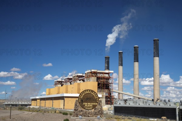 Rock Springs, Wyoming - The Jim Bridger power plant. Originally all four units were coal-fired, but two were converted to natural gas in 2024. The plant is owned by PacifiCorp, a subsidiary of Berkshire Hathaway