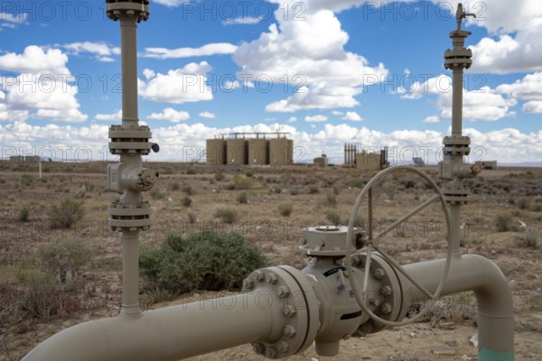 Pinedale, Wyoming - Natural gas pipeline equipment in the Jonah Natural Gas Field