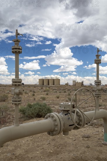 Pinedale, Wyoming - Natural gas pipeline equipment in the Jonah Natural Gas Field