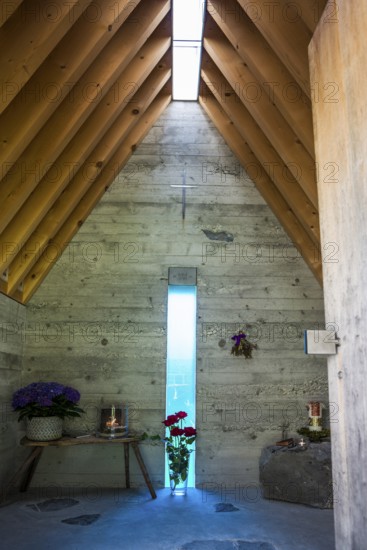 Modern chapel, Alm Enge, Hirschau, Kanisfluh, Bregenzerwald, Vorarlberg, Alps, Austria