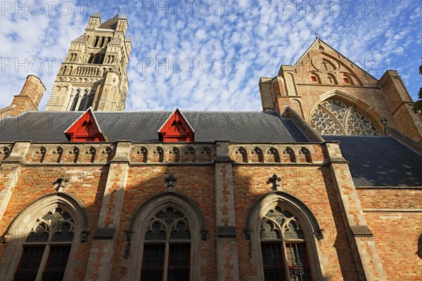 Historic St. Salvator Cathedral, Sint-Salvatorskathedraal, in the old town of Bruges, UNESCO World Heritage Site, Flanders, Belgium