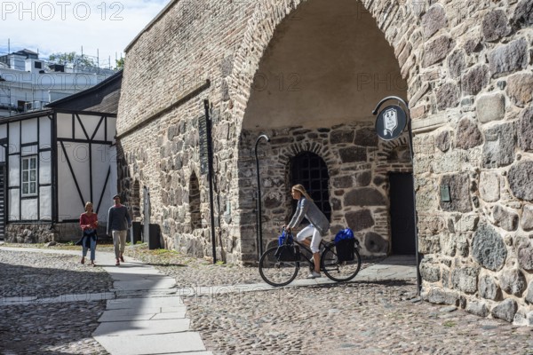 Västerport, the main gate in the old medieval defensive wall around the old city in Kalmar, Småland, Sweden Scandinavia