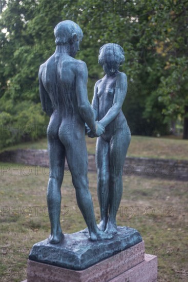 The Swedish sculptor Carl Eldh's (1873-1954) sculpture Youth in Kalmar, Småland, Sweden, Scandinavia