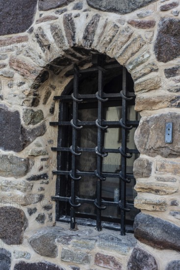 Window in the old medieval defensive wall around the old city in Kalmar, Småland, Sweden Scandinavia