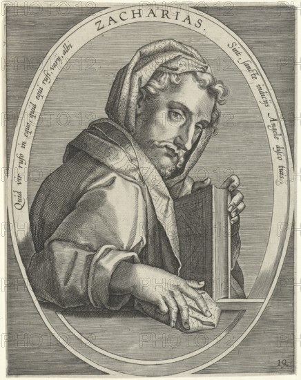 Zechariah, Zechariah, or Zechariah, Zacharia, or Zechariah, a biblical prophet. The book in Tanach in Hebrew named after him was written after the Babylonian exile and belongs to the Book of Twelve Prophets, around 520 BC, reproduction from a 19th-century model. Authentic, file restored for optimal use, exact date of original unknown
