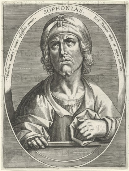 Zephaniah, Zephaniah or Zephania, a prophet and namesake of a prophetic text in Tanakh. There, it belongs to the Book of Twelve Prophets, a reproduction from a 19th-century model. Authentic, file restored for optimal use, exact date of original unknown