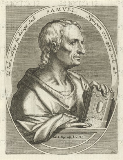 Samuel, an extremely multi-faceted figure in Tanach in the transition period from pre-state to state Israel, around 1000 BC. He is presented as a priest, prophet, judge, savior, kingmaker and king abuser, reproduction of a model from the 19th century. Authentic, file restored for optimal use, exact date of original unknown