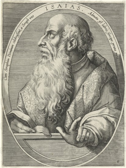 Isaiah, Isaiah was the first great scriptural prophet of the Hebrew Bible. He worked between 740 and 701 BC in what was then the southern kingdom of Judah, reproduced from a model from the 19th century. Authentic, file restored for optimal use, exact date of original unknown