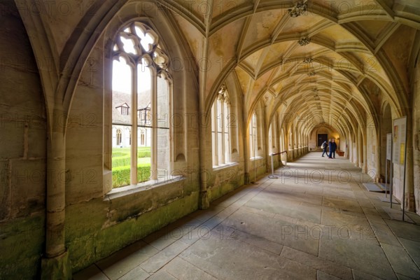 Cloister, interior view, Bebenhausen Abbey, former Cistercian Abbey, monastery complex, church, OT Bebenhausen, Tübingen, Baden-Württemberg, Germany