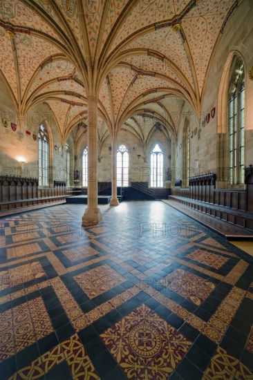 Refectory, interior view, interior, Bebenhausen Abbey, former Cistercian Abbey, monastery complex, church, OT Bebenhausen, Tübingen, Baden-Württemberg, Germany